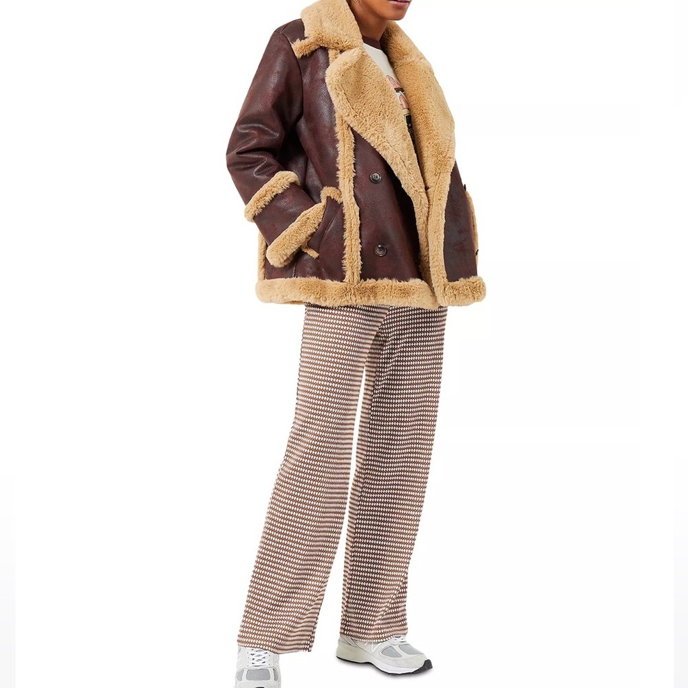FRENCH CONNECTION BRWON COAT - Picture 5 of 14